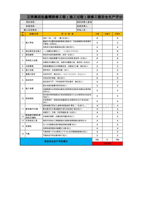 第三方评估体系（住宅）精装修过程安全生产记录表.xlsx