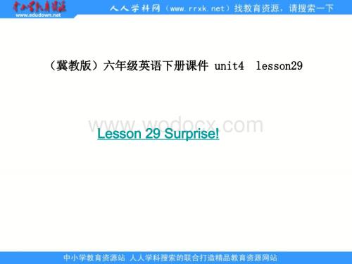 冀教版六年级下unit4《Lesson 29 Surprise》ppt课件.ppt