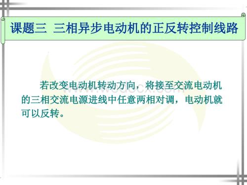 三相笼式异步电动机的正反转控制线路.ppt