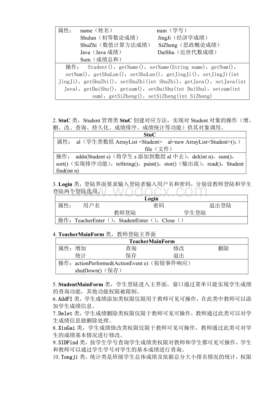 java学生成绩管理程序课程.doc_第2页