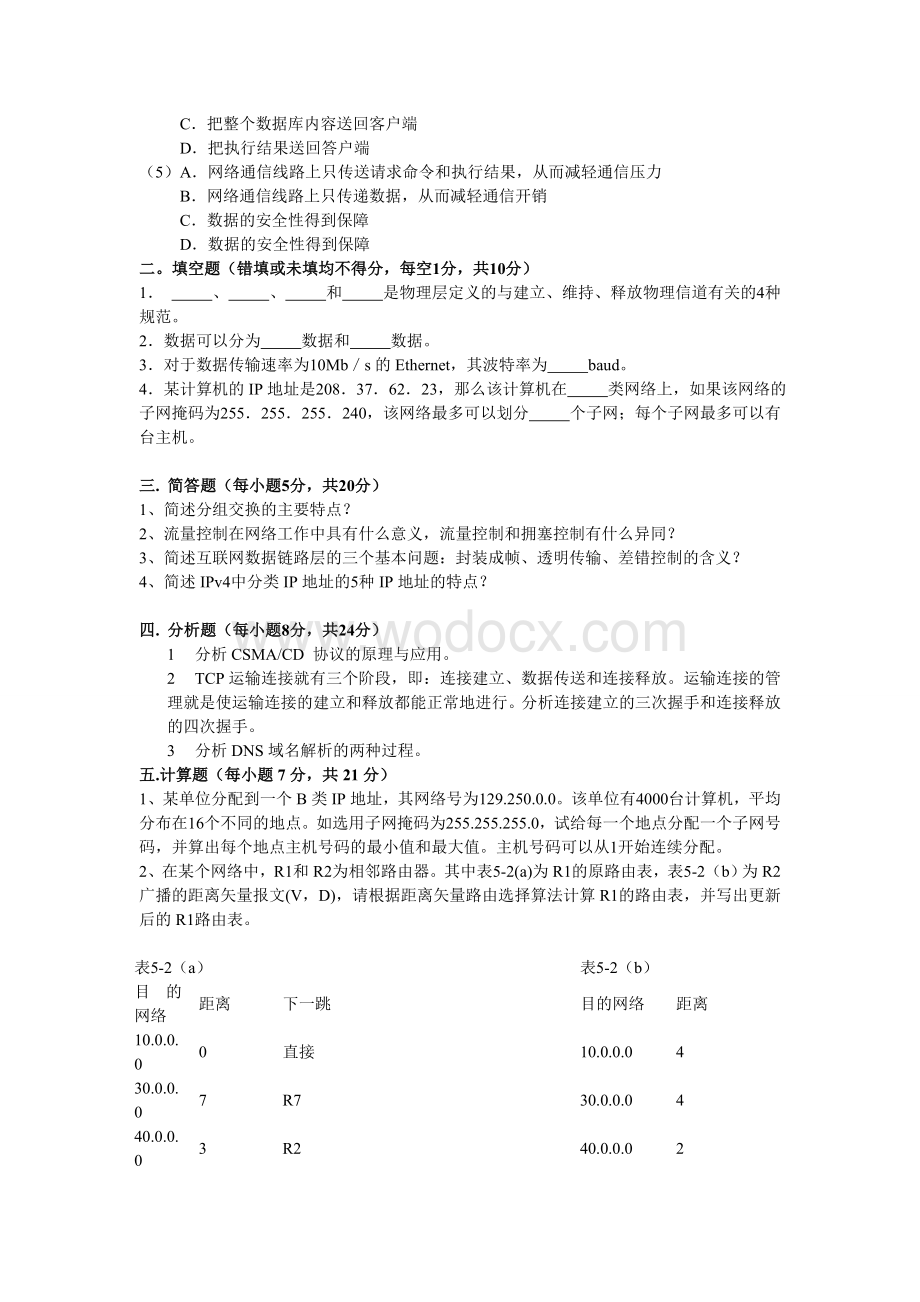 青岛理工大学计算机网络试题.doc_第2页