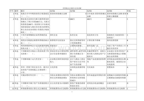 所得税会计准则与实务讲解习题.doc