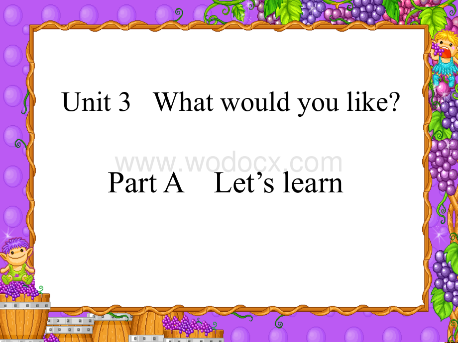 人教版五年级英语上册Unit3-What-would-you-like-partA-let's-learn.ppt_第1页