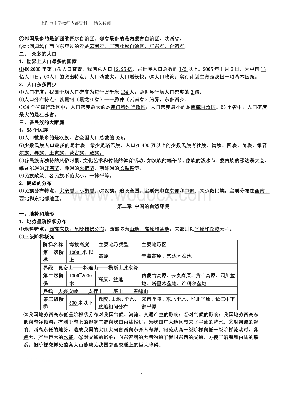 人教版八年级地理上册期末复习提纲.doc_第2页