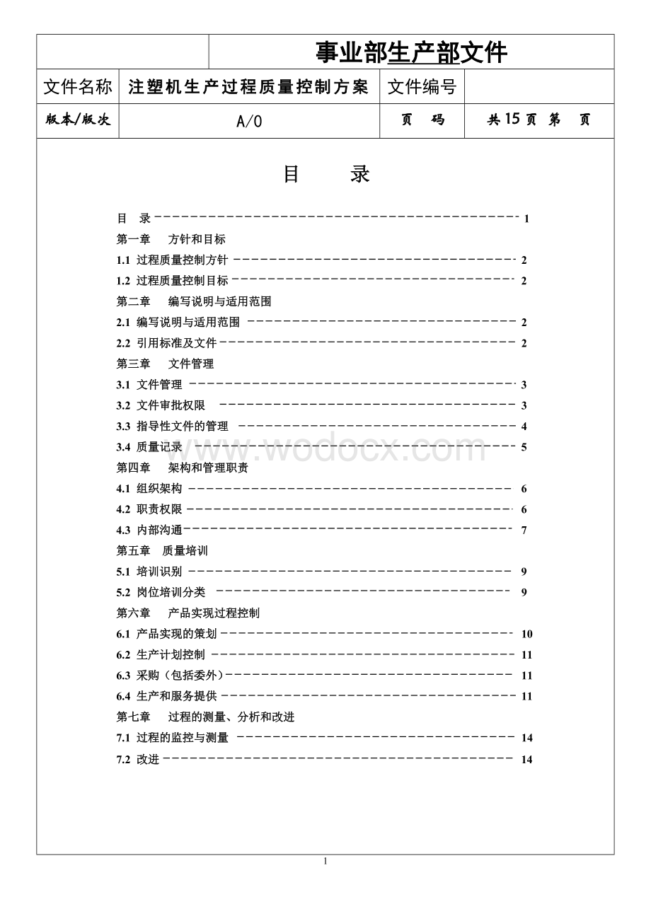 注塑机生产过程质量控制方案.doc_第1页