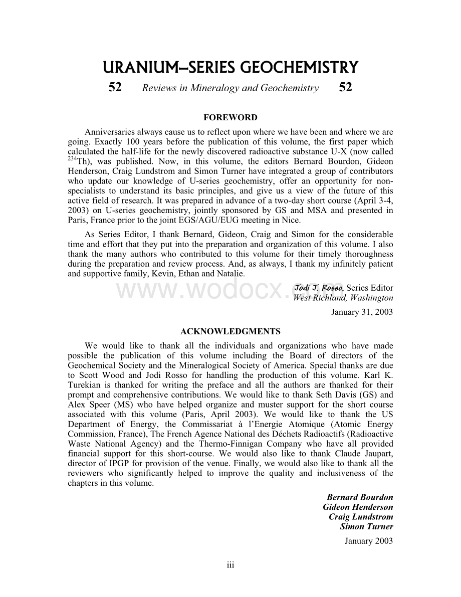 UraniumSeriesGeochemistry(铀源系列英文教材之52+地球化学） (1).PDF_第1页