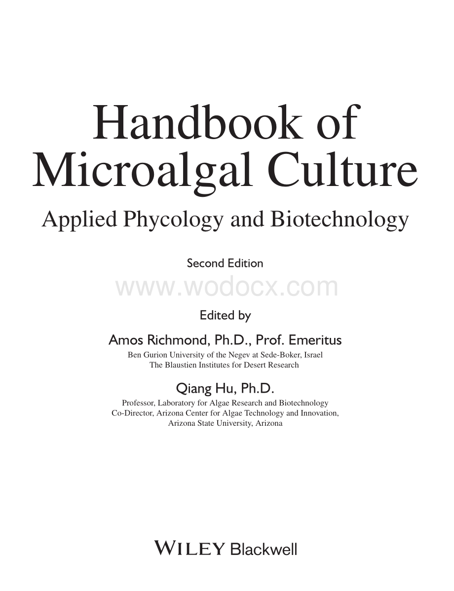 HandbookofMicroalgalCulture_AppliedPhycologyandBiotechnology20132nd.PDF_第1页