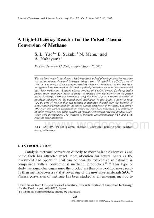 A High-Efficiency Reactor for the Pulsed Plasma.pdf