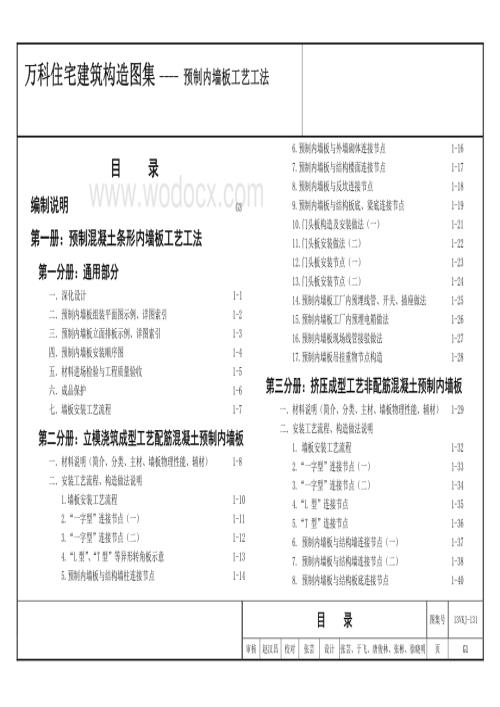 住宅预制内墙板工艺工法图集77页.pdf