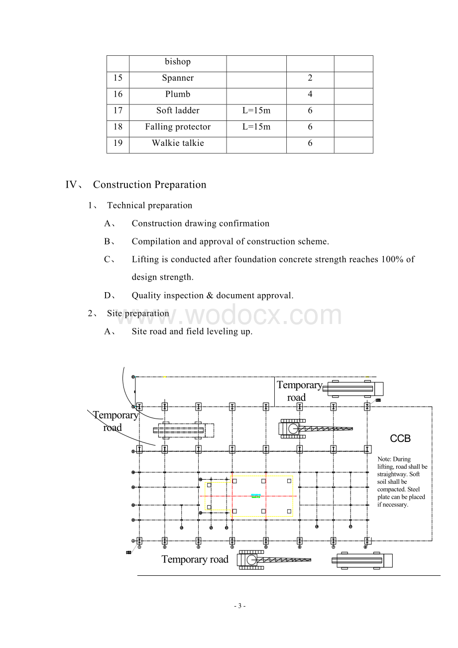 1X330MW火力发电厂主厂房吊装施工方案(英文).doc_第3页