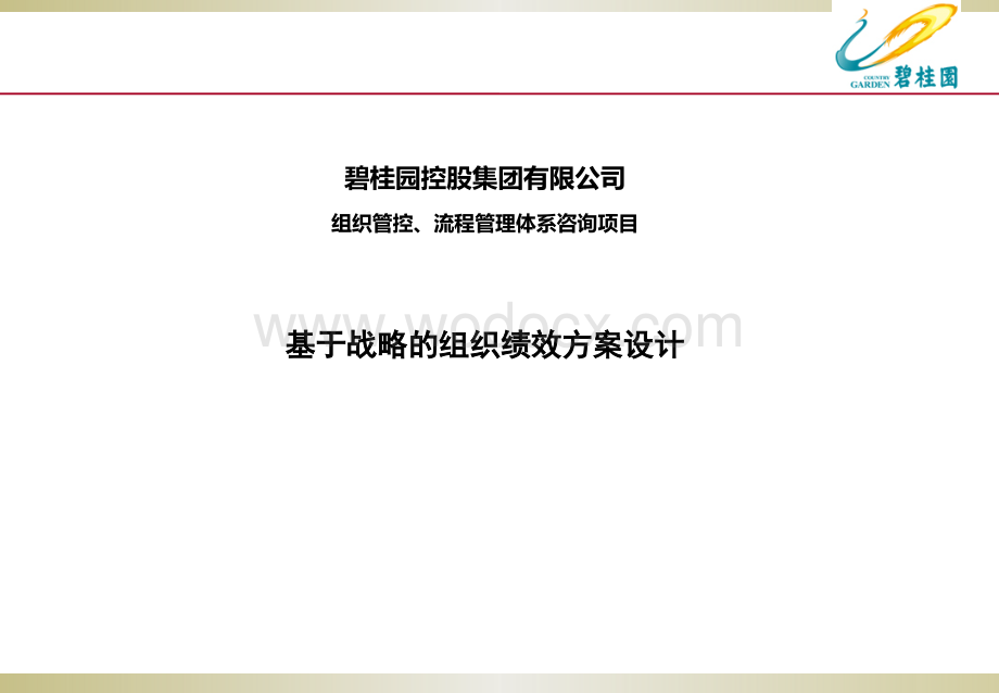 知名地产基于战略的组织绩效方案设计.pptx_第1页