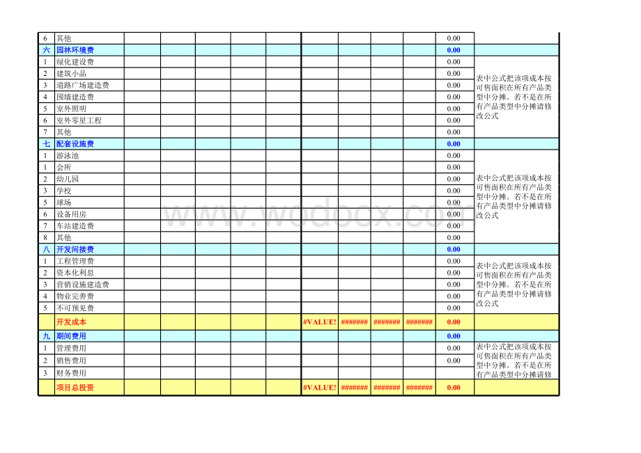 新建房地产项目成本测算表格全套.xls_第3页