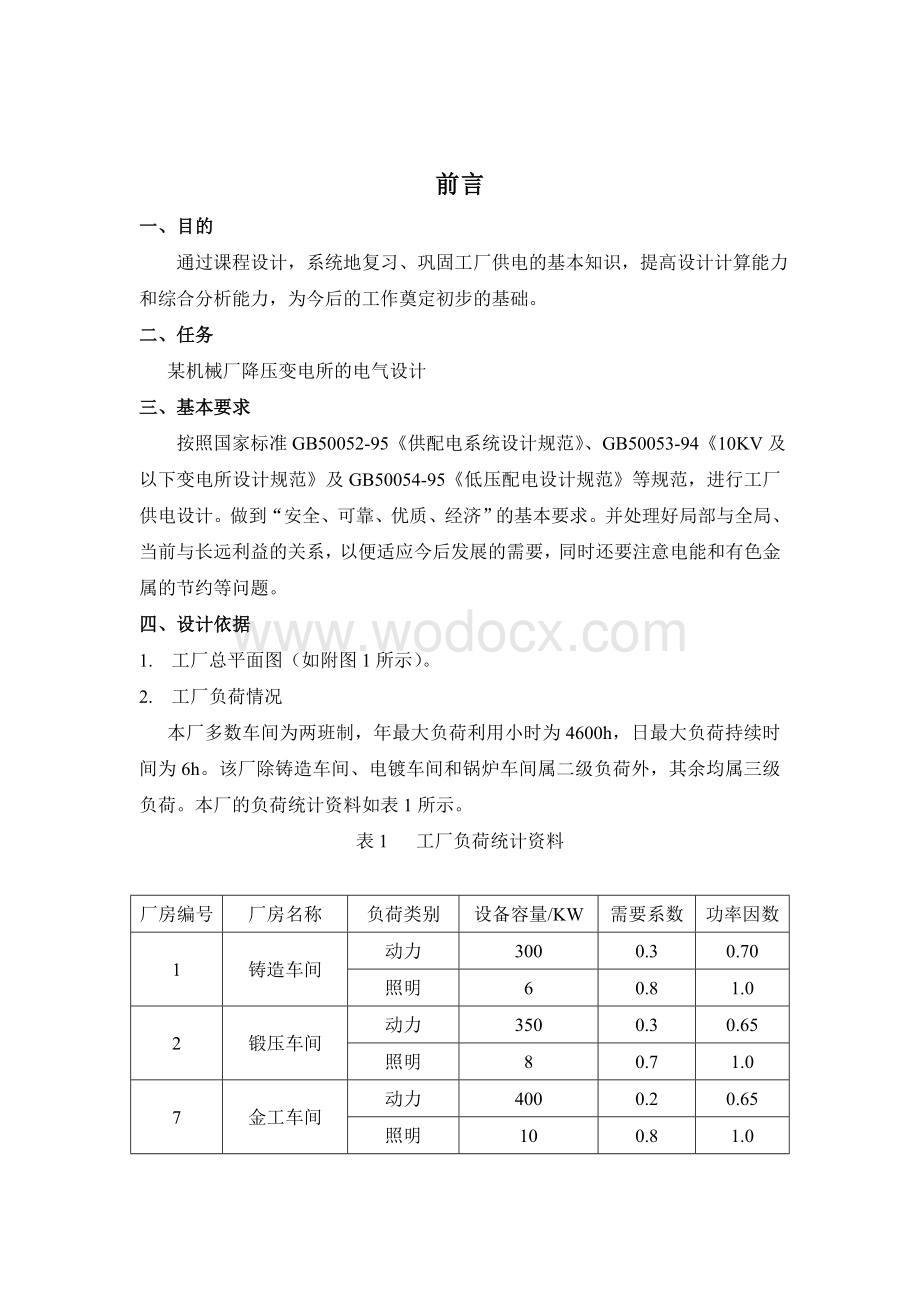 工厂供电某机械厂降压变电所的电气设计.doc_第2页