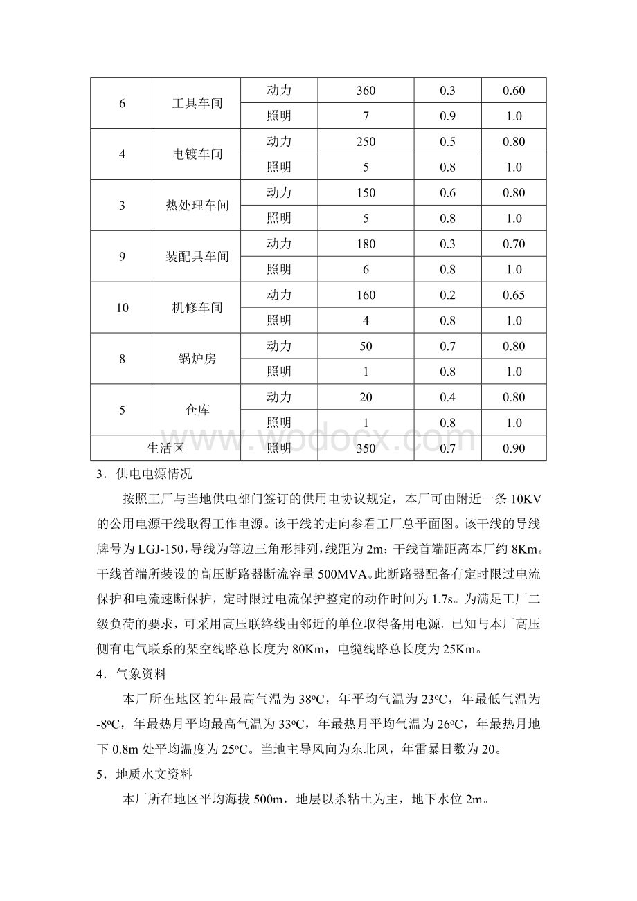 工厂供电某机械厂降压变电所的电气设计.doc_第3页