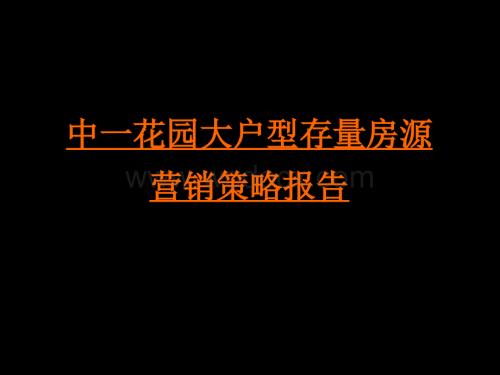 大户型存量房源营销策略报告.pptx