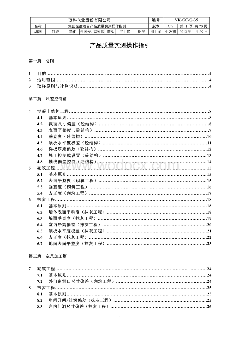 知名地产产品质量实测操作指引.pdf_第1页