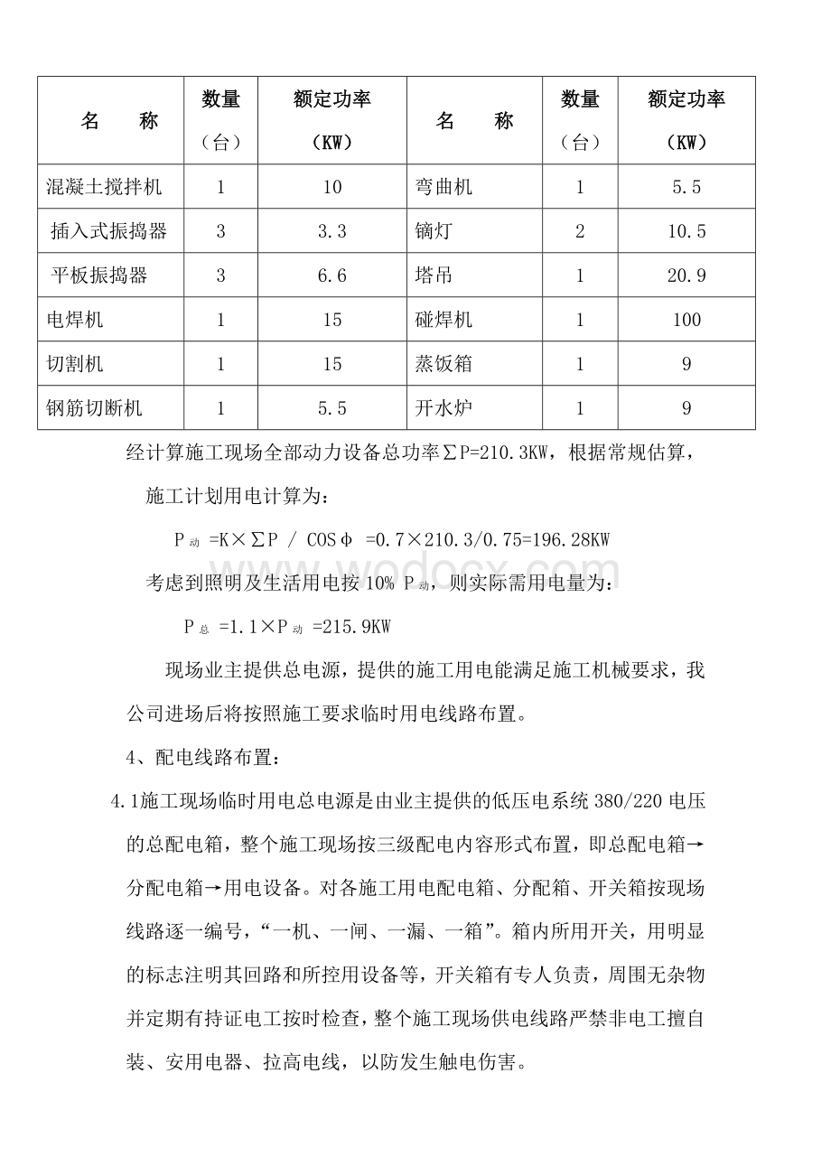 苏州某工业园区厂房临时用电施工方案.doc_第2页