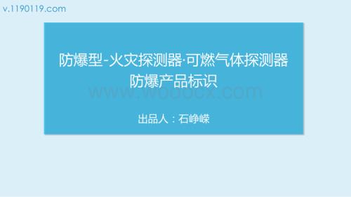 防爆型火灾探测器·可燃气体探测器防爆产品标志.pptx