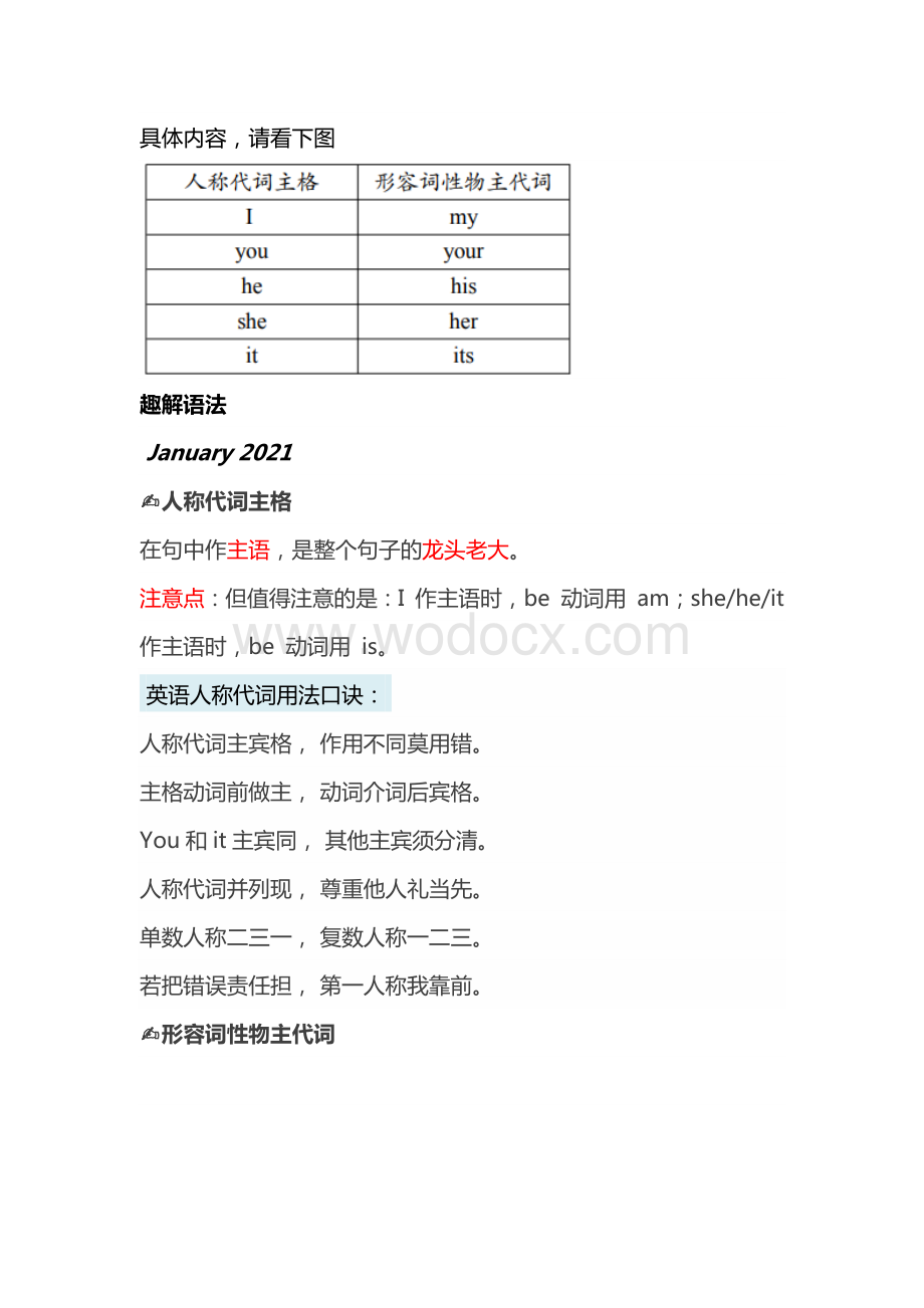 新目标英语七年级（上册）Unit 1 语法讲解.docx_第1页