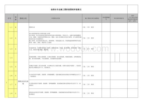 施工图阶段图纸审查要点（水暖电）.xls