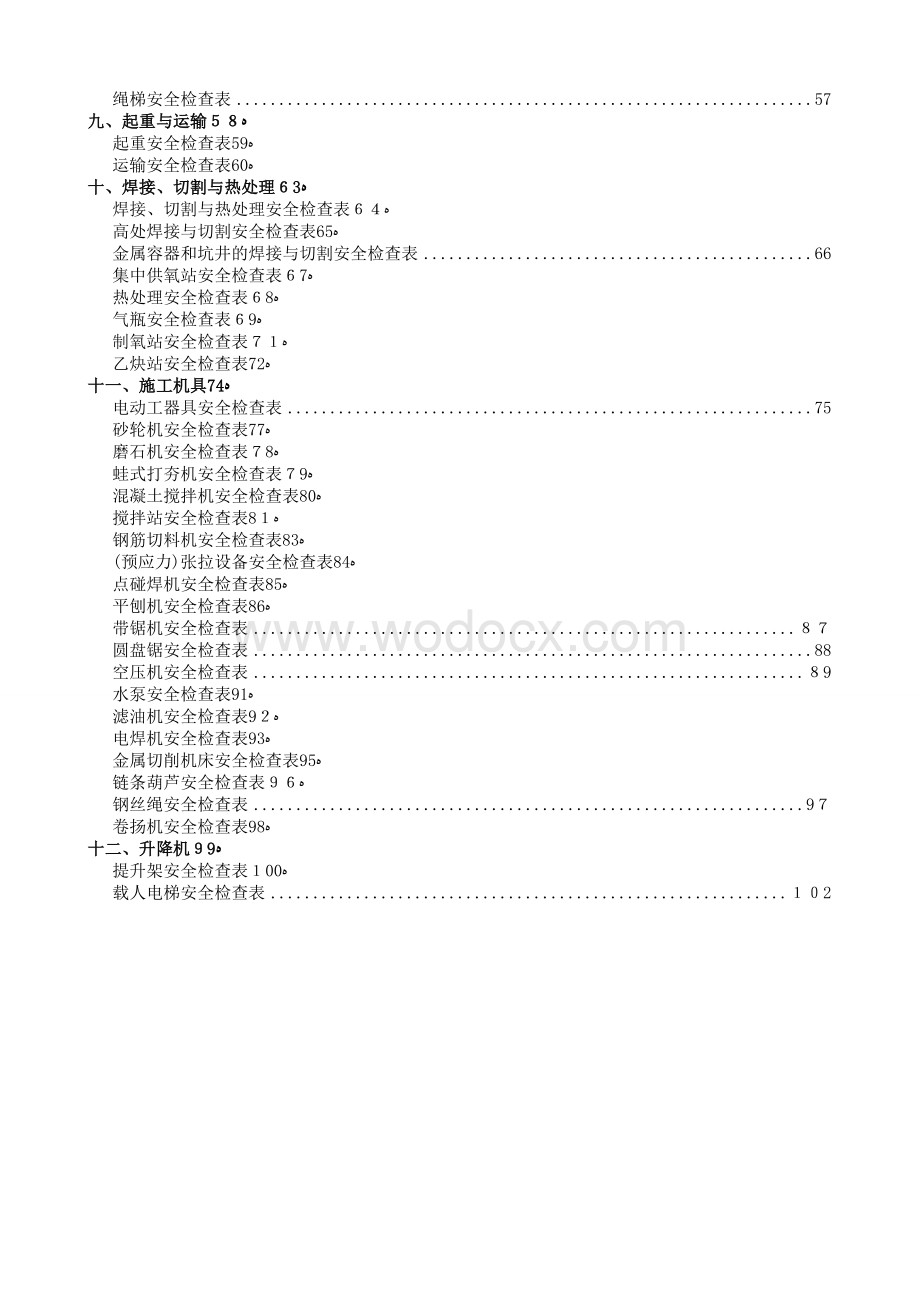 工程施工现场专业安全检查表.doc_第3页