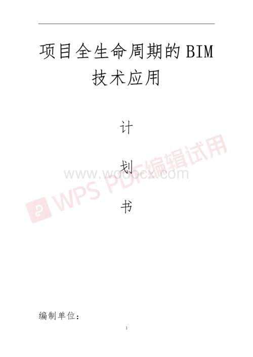 项目全生命周期的BIM技术应用计划书.pdf