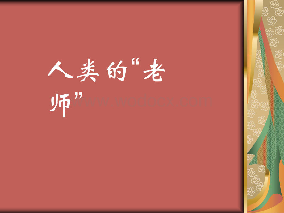 语文S版四年级上册《人类的“老师”》PPT课件6.ppt_第1页