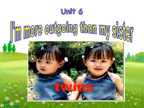 八年级英语I am more outgoing than my sister课件.ppt