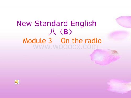 八年级英语On the radio课件.ppt