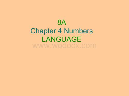 八年级英语Numbers Language课件.ppt