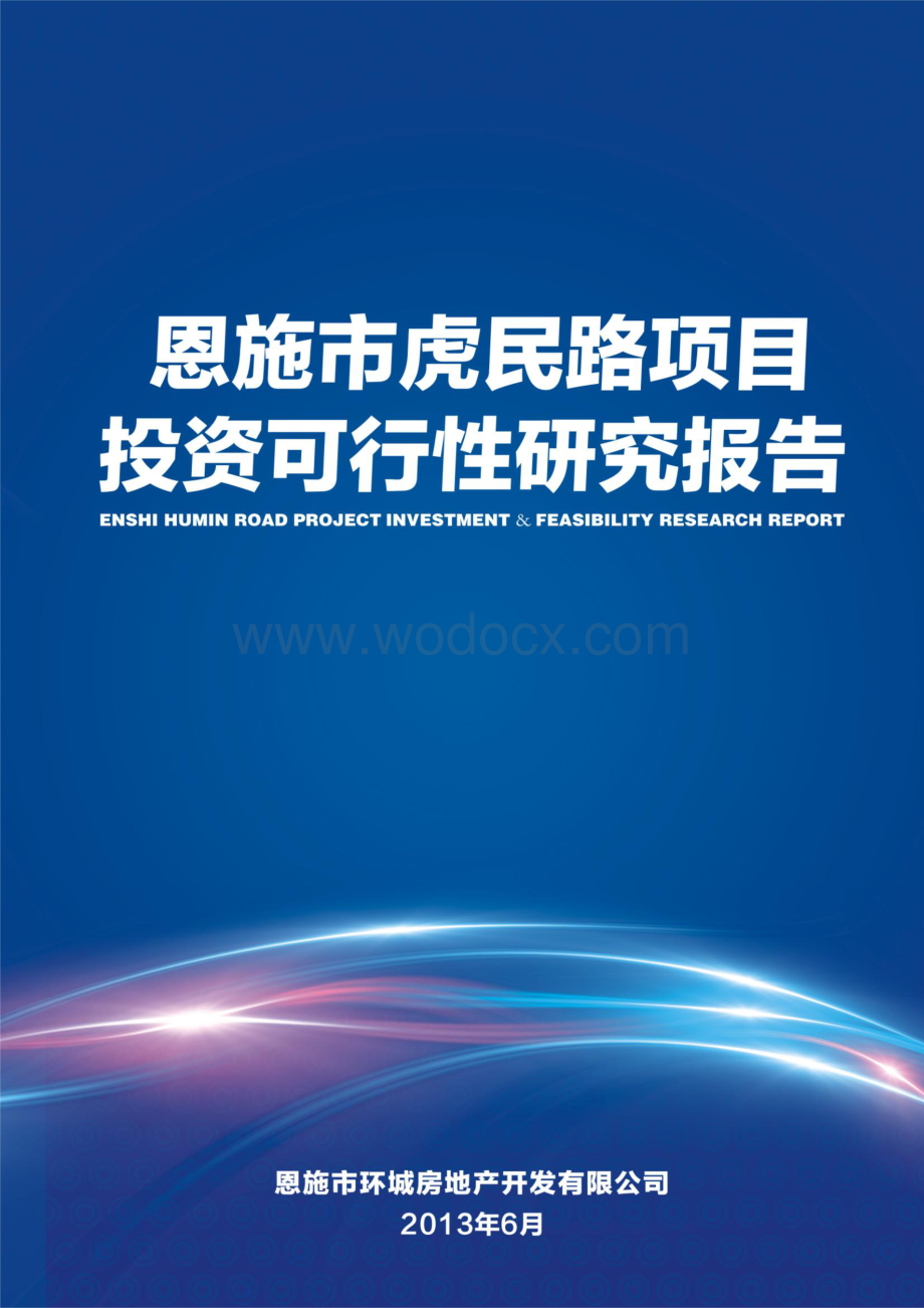 恩施虎民路项目投资可行性报告.pdf_第1页