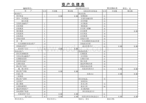 房地产开发企业财务报表.xls