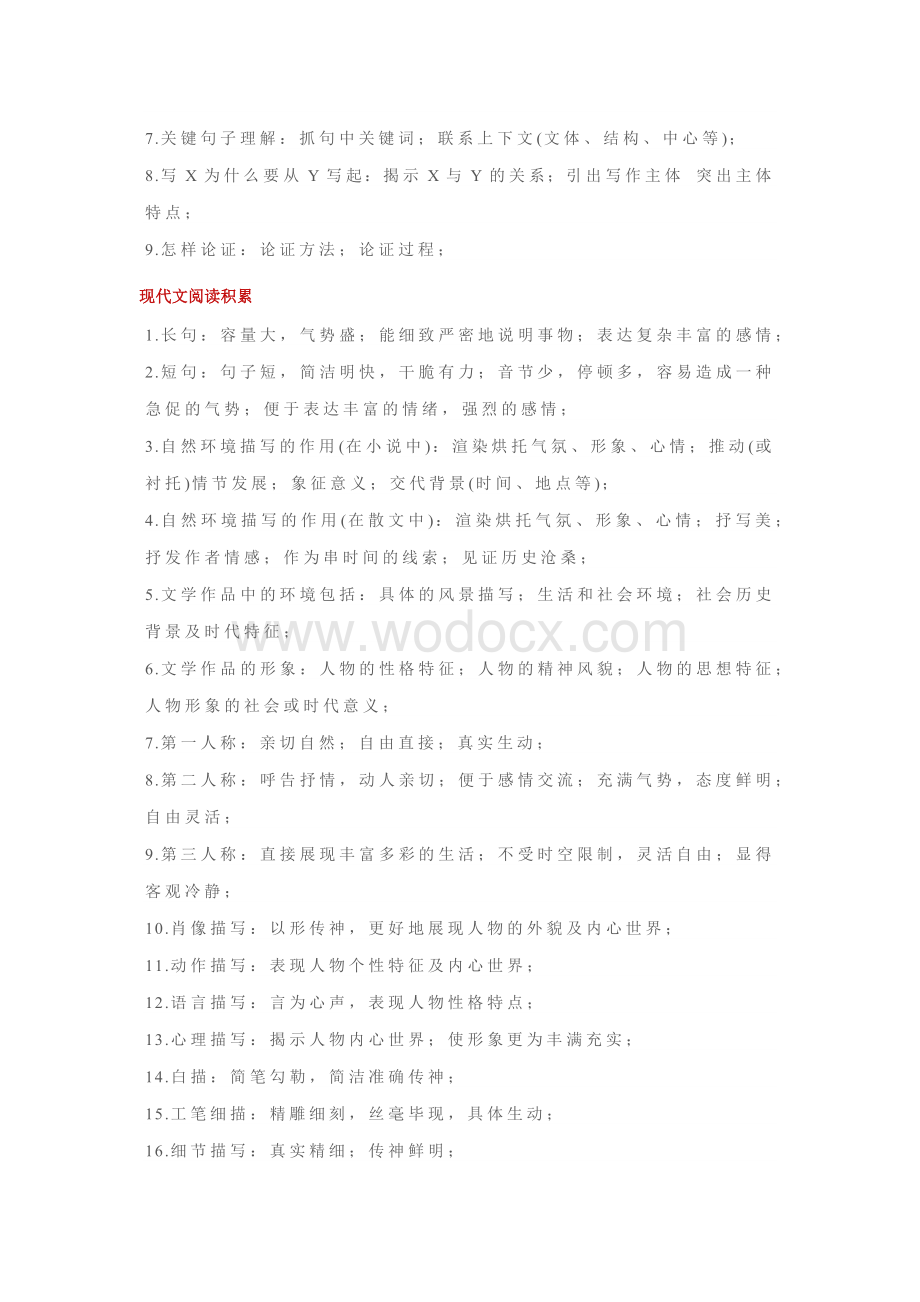 初中语文考试重点题型答题模板.docx_第2页