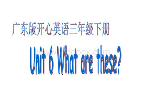 开心学英语三年级下册《Unit 6 What are these》ppt课件之二.ppt