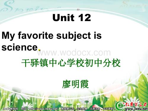 七年级英语My favorite subject is science课件.ppt