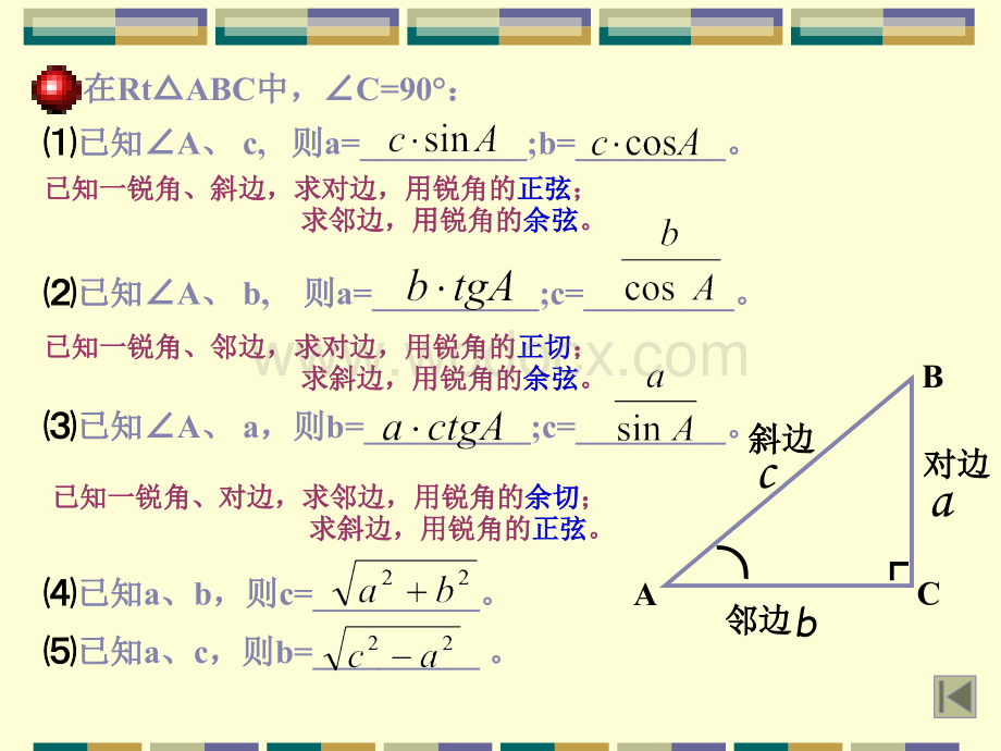 数学：第一章解直角三角形复习课件（鲁教版九年级上）.ppt_第3页