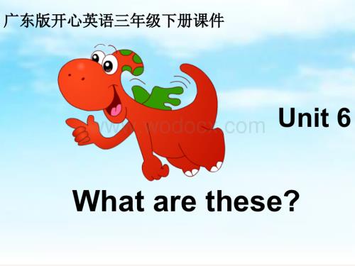 开心学英语三年级下册《Unit 6 What are these》ppt课件.pps