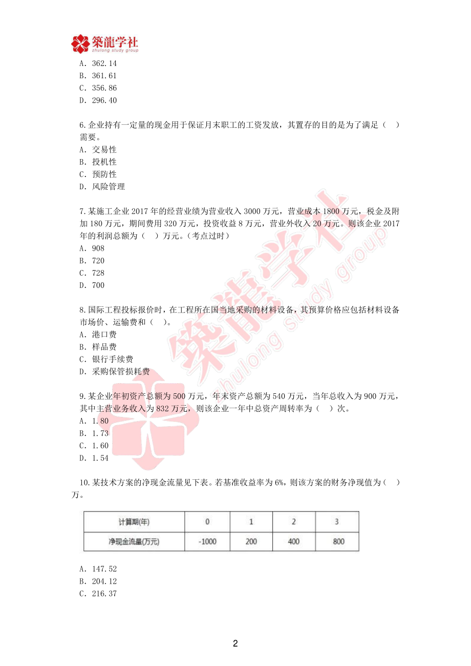 一建经济近五年真题（2018-2022）.pdf_第2页