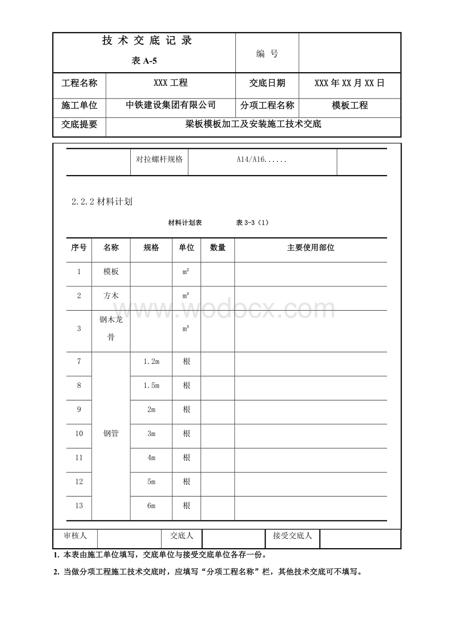 梁板模板加工及安装施工技术交底.docx_第3页