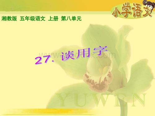 五年级语文谈用字.ppt