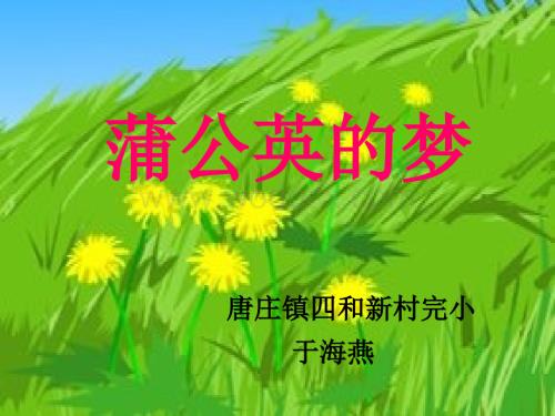 语文S版四年级上册《蒲公英的梦》PPT课件3.ppt