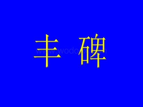五年级语文丰碑.ppt