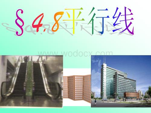 华师大版七年级上4.8平行线.ppt