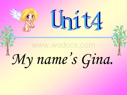 六年级英语My name is Gina课件.ppt