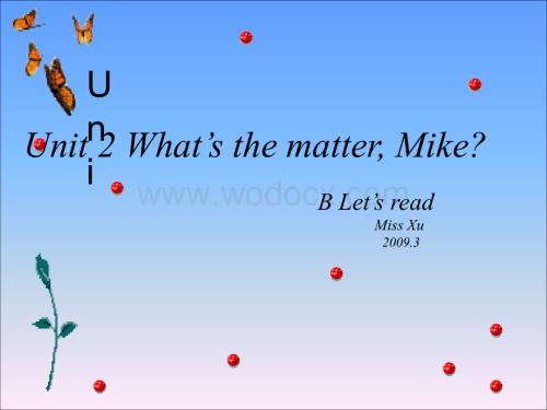 六年级英语what’s the matter Mike课件3.ppt