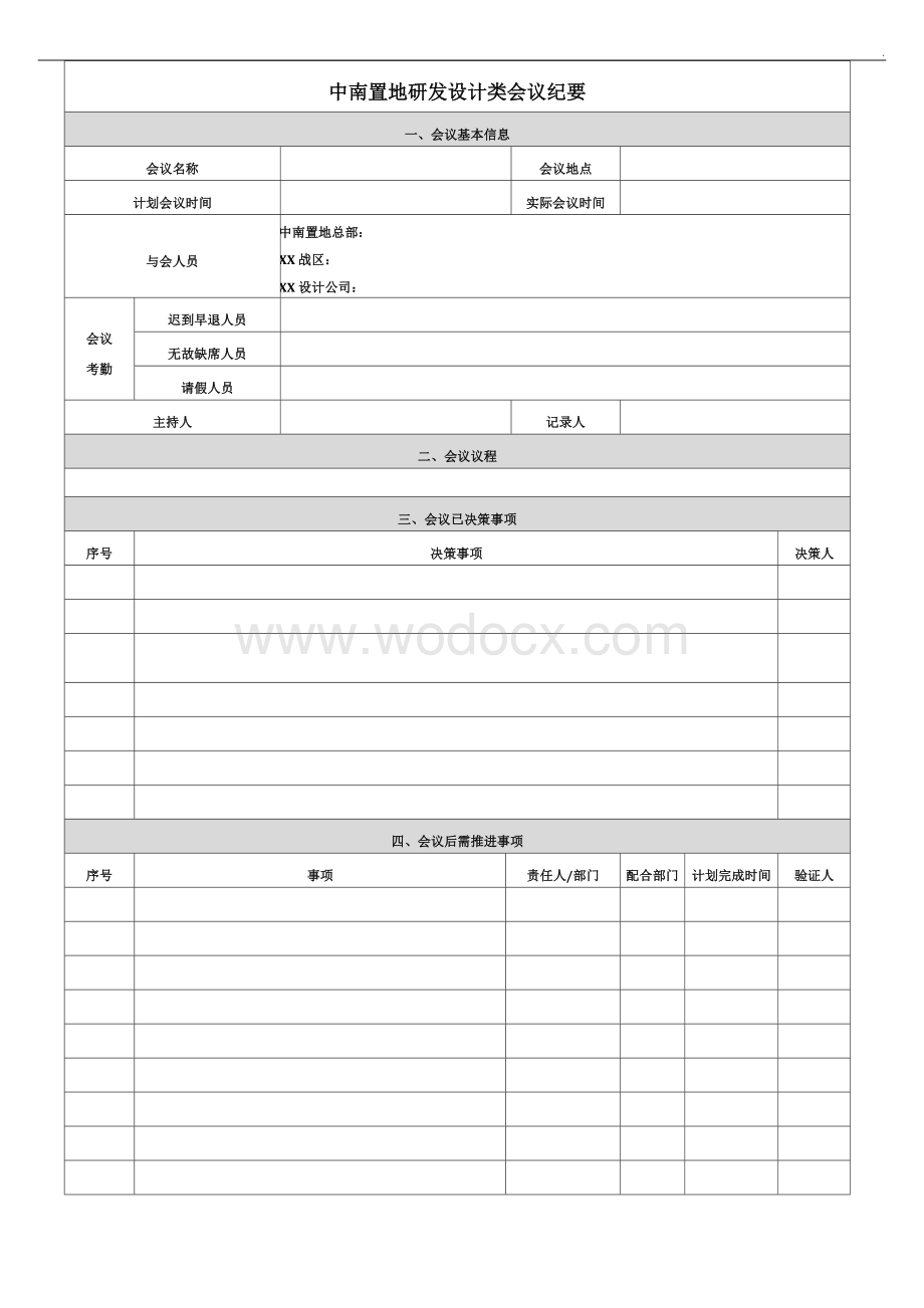 会议纪要模板提资交圈确认.docx_第1页