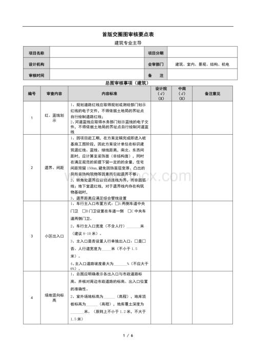 建筑首版交圈图审图要点.docx