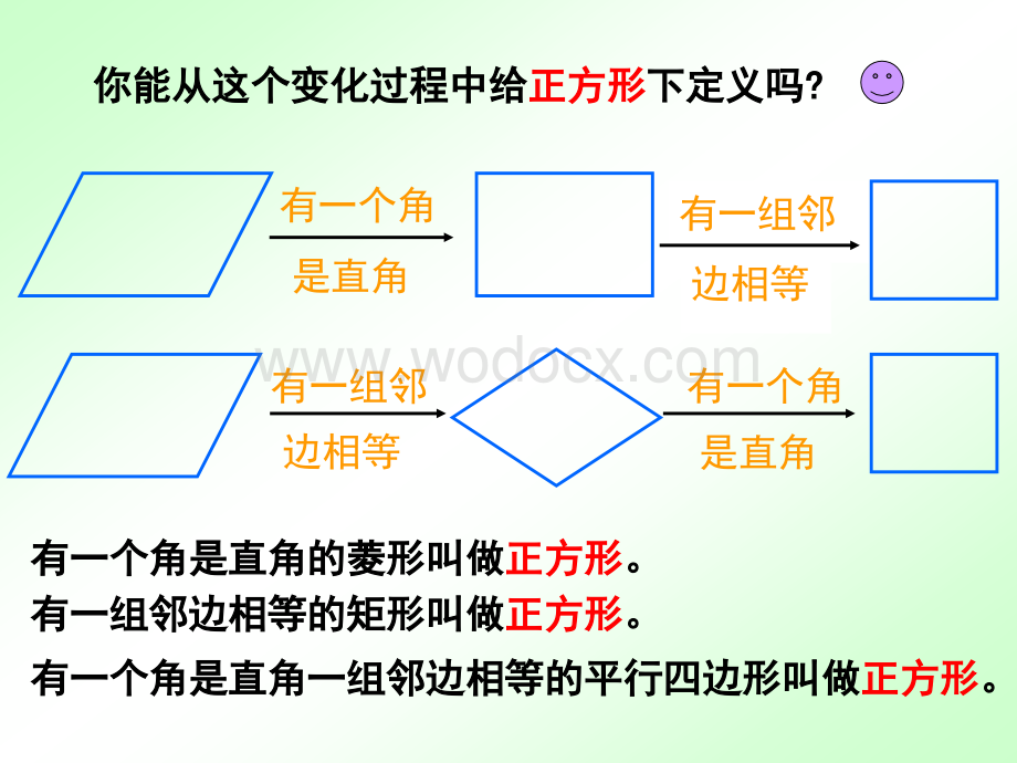 华师大版八年级上正方形性质2.ppt_第3页