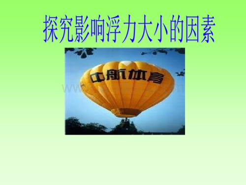 九年级物理九年级物理探究影响浮力大小的因素.ppt
