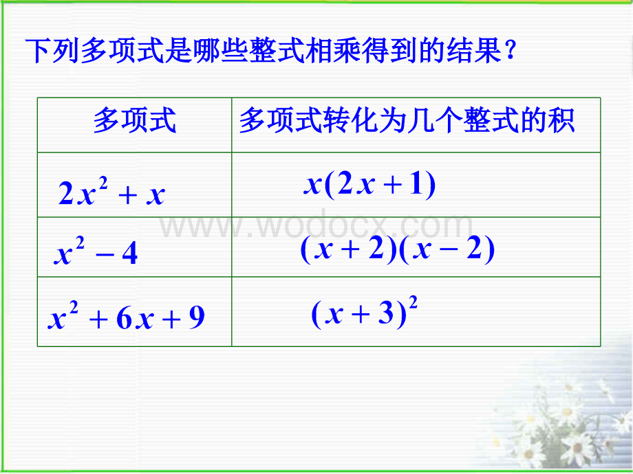 浙教版七年级数学下册(课件)6.1因式分解.ppt_第2页